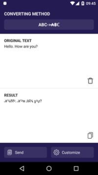 Télécharger Text converter (текст символам Personnalisation pour Android Capture d'écran 3