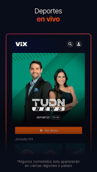 Télécharger ViX: TV, Deportes y Noticias Divertissement pour Android Capture d'écran 3