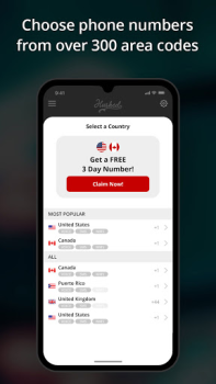Télécharger Hushed Numéro de téléphone SMS Communication pour Android Capture d'écran 4