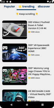 Télécharger Vidéos VR 360 Divertissement pour Android Capture d'écran 3