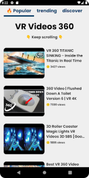 Télécharger Vidéos VR 360 Divertissement pour Android Capture d'écran 5