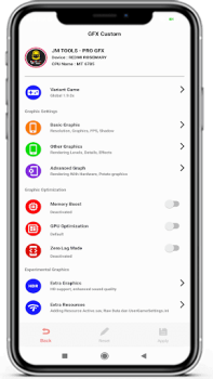 Télécharger JM TOOLS Pro GFX For Any Games Outils pour Android Capture d'écran 2