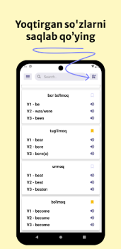 Télécharger Noto'g'ri fe'llar jadvali Éducation pour Android Capture d'écran 2