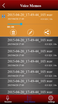 Télécharger Enregistreur vocal Musique et audio pour Android Capture d'écran 6