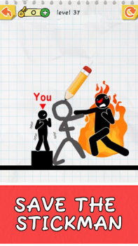 Télécharger Draw 2 Save: Stickman Puzzle Jeux de réflexion pour Android Capture d'écran 2