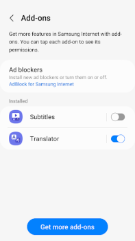 Télécharger Samsung Internet Browser Beta Communication pour Android Capture d'écran 6