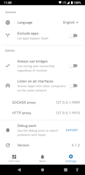 Télécharger Geph: free anti-blocking VPN Outils pour Android Capture d'écran 2
