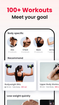 Télécharger JustFit Entraînement Paresseux Santé et forme physique pour Android Capture d'écran 4