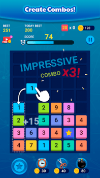 Télécharger Merge Block: Number Merge Game Jeux de réflexion pour Android Capture d'écran 3