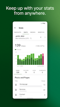 Télécharger Jetpack, Créateur de site Web Travail pour Android Capture d'écran 5