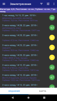 Télécharger Tremblements De Terre Cartes et navigation pour Android Capture d'écran 2