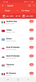 Télécharger Mes Alertes de Séismes Météo pour Android Capture d'écran 2