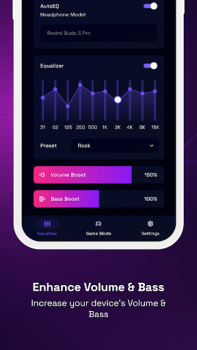 Télécharger Volume Booster - Equalizer Pro Musique et audio pour Android Capture d'écran 2