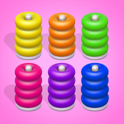 Logo Color Sort 3D — Hoop Stack