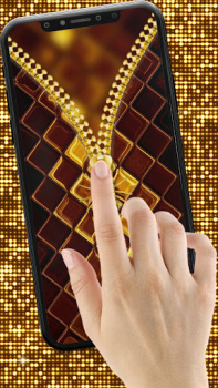 Télécharger Gold Zipper Screen Lock Personnalisation pour Android Capture d'écran 3