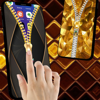 Télécharger Gold Zipper Screen Lock Personnalisation pour Android Capture d'écran 7