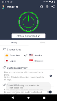 Télécharger Wang VPN - Fast Secure VPN Outils pour Android Capture d'écran 2