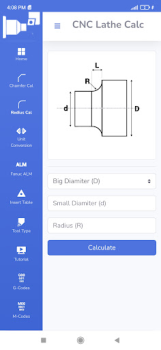 Télécharger CNC Lathe Calc Travail pour Android Capture d'écran 2