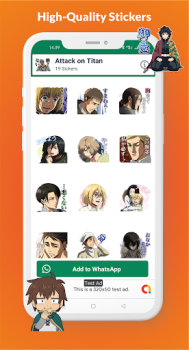 Télécharger Anime Stickers for WhatsApp Personnalisation pour Android Capture d'écran 2