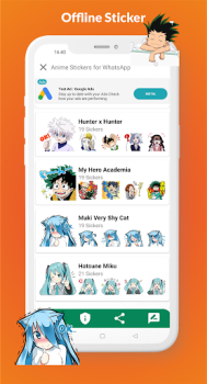 Télécharger Anime Stickers for WhatsApp Personnalisation pour Android Capture d'écran 3