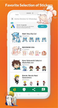 Télécharger Anime Stickers for WhatsApp Personnalisation pour Android Capture d'écran 7