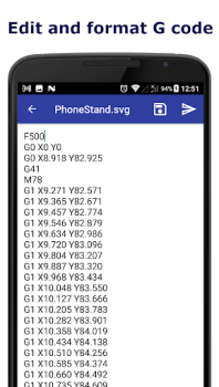 Télécharger G-code Generator Travail pour Android Capture d'écran 3