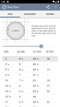 Télécharger Ring Sizer by Jason Withers © Mode de vie pour Android Capture d'écran 2