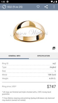 Télécharger Ring Sizer by Jason Withers © Mode de vie pour Android Capture d'écran 6