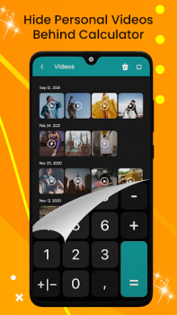 Télécharger Serrure de calculatrice vidéos Lecteurs et éditeurs de vidéos pour Android Capture d'écran 6