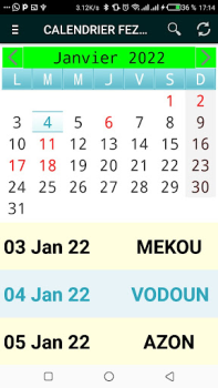 Télécharger CALENDRIER FEZAN 2024 Outils pour Android Capture d'écran 4
