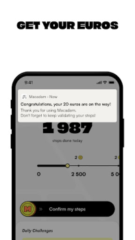 Télécharger Macadam - Du Cash En Marchant Santé et forme physique pour Android Capture d'écran 5