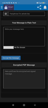 Télécharger Pgp Encrypter Outils pour Android Capture d'écran 3