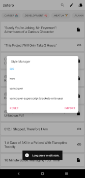 Télécharger BibTex Manager Travail pour Android Capture d'écran 3