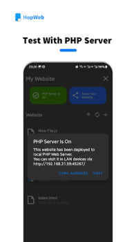 Télécharger HopWeb: Edit & Run PHP/HTML Outils pour Android Capture d'écran 6
