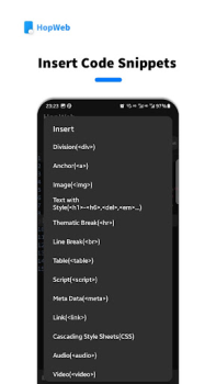 Télécharger HopWeb: Edit & Run PHP/HTML Outils pour Android Capture d'écran 7