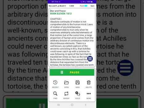 Télécharger TTS Reader - texte pour parler Travail pour Android Capture d'écran 8