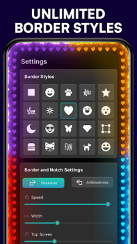 Télécharger Bord Éclairage - Bordure Ecran Personnalisation pour Android Capture d'écran 4