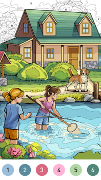 Télécharger House Color by number game Jeux de société pour Android Capture d'écran 5