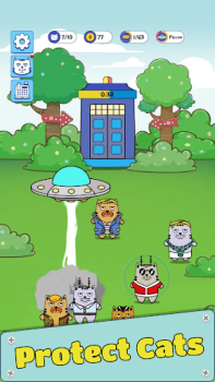 Télécharger Cat Clan: Aliens Defence Occasionnel pour Android Capture d'écran 3