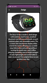 Télécharger Hoco Y3 Smart Watch App Guide Outils pour Android Capture d'écran 4