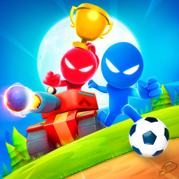 Logo Stickman Party 2 3 4 Mini Jeux