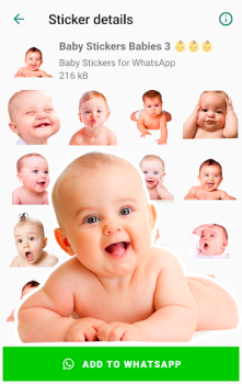 Télécharger Baby Stickers for WhatsApp Communication pour Android Capture d'écran 2