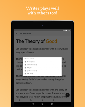 Télécharger Writer - Écrire, Discuter, Syn Travail pour Android Capture d'écran 3