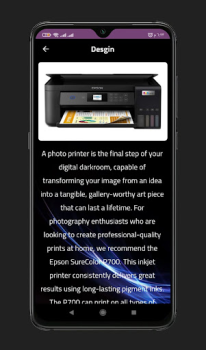 Télécharger Epson l805 Printer Guid Outils pour Android Capture d'écran 2