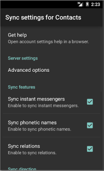 Télécharger CardDAV-Sync free Travail pour Android Capture d'écran 6