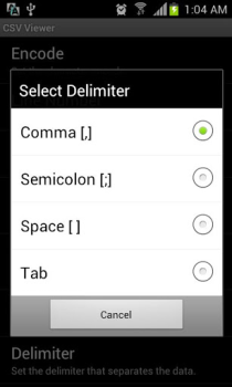 Télécharger CSV Viewer Affaires pour Android Capture d'écran 3