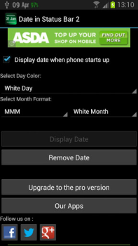 Télécharger Barre d'état Date 2 Travail pour Android Capture d'écran 2