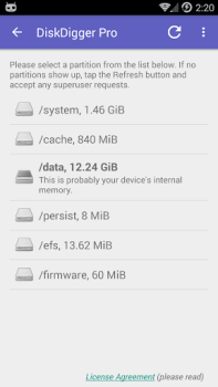 Télécharger DiskDigger photo recovery Outils pour Android Capture d'écran 5