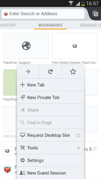 Télécharger FlashFox - Flash Browser Travail pour Android Capture d'écran 4