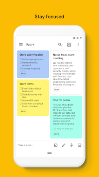 Télécharger Google Keep : notes et listes Travail pour Android Capture d'écran 5